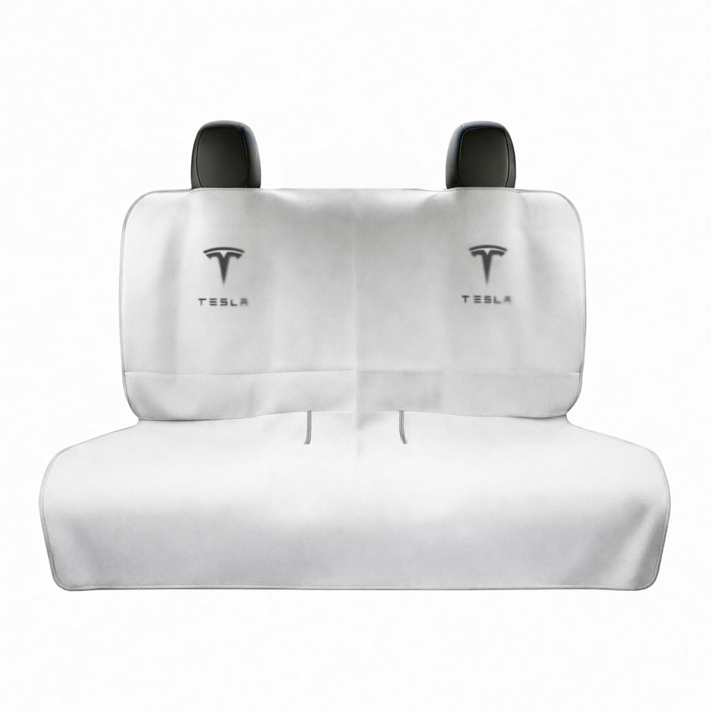 Fawyn Tesla Seat Covers for Model 3/Y/X/S – Sweat-Resistant Seat Towel Protector for Kids, Pets & Dogs – Easy Install 3-Seconds, Roll-Up Storage
